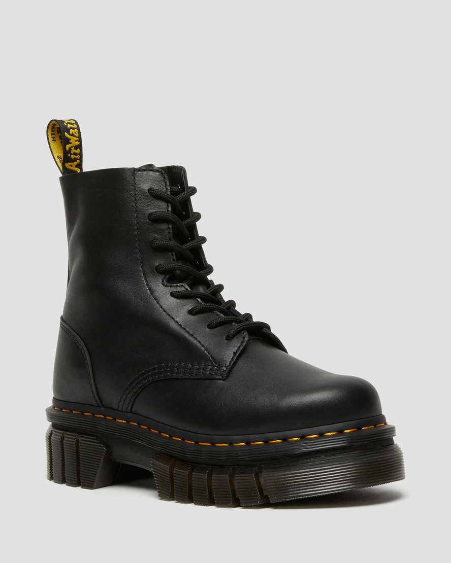 Dr. Martens Audrick Nappa Nahka Miesten Platform Nilkkurit - Mustat Nilkkurit [958-VWGOER]